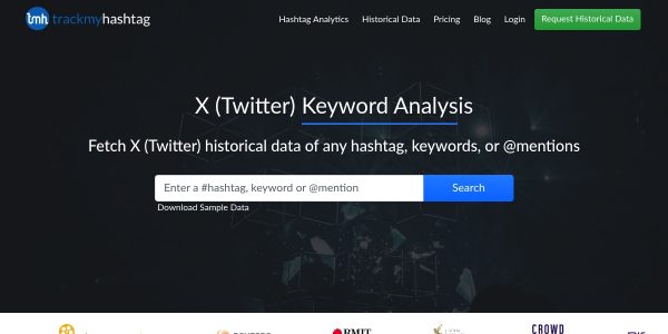 Link placement on Trackmyhashtag.com