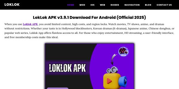 Link placement on Loklokhd.app