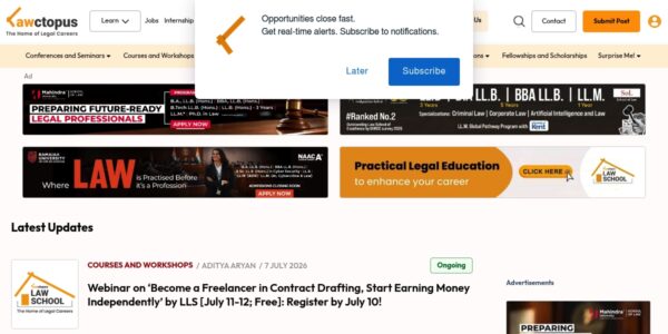 Guest posting on Lawctopus.com
