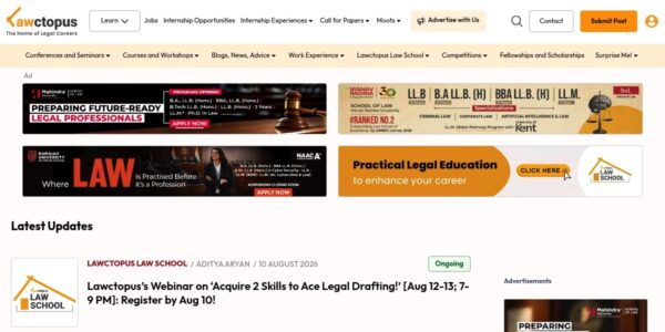 Guest posting on Lawctopus.com
