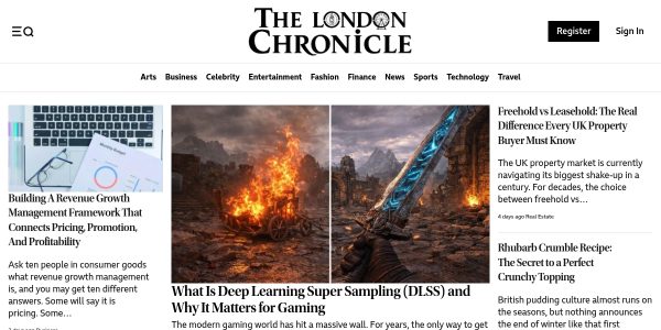 Link placement on Thelondonchronicle.co.uk