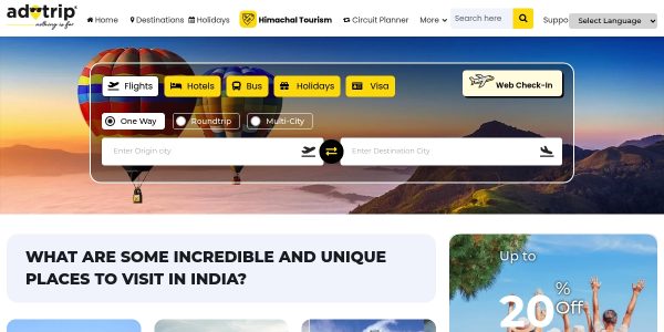 Link placement on Adotrip.com
