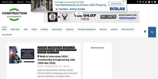 Link placement on Constructionplacements.com