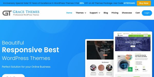 Link placement on Gracethemes.com