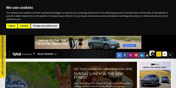 Link placement on Totalguidetodorset.com