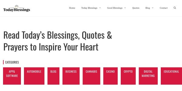 Link placement on Todayblessings.com