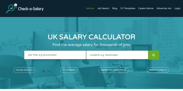 Link placement on Checkasalary.co.uk