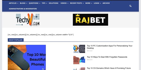 Link placement on Techyv.com