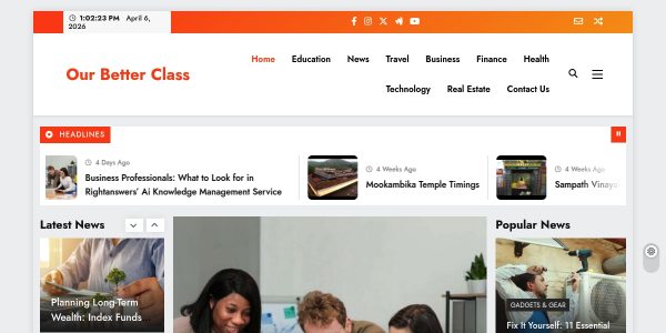 Link placement on Ourbetterclass.com
