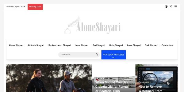 Link placement on Aloneshayari.com