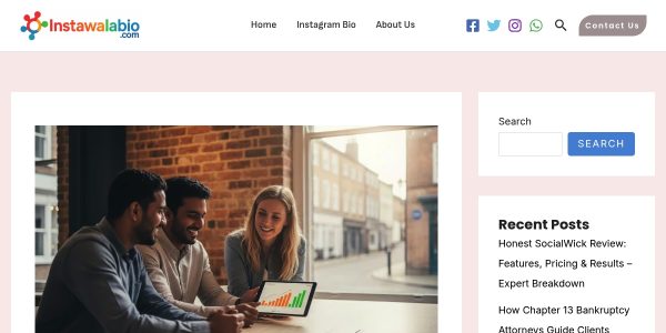 Link placement on Instawalabio.com