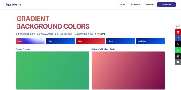 Link placement on Eggradients.com