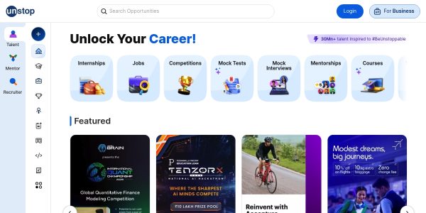 Link placement on Unstop.com