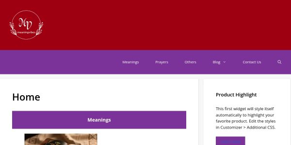 Link placement on Meaningvibes.com