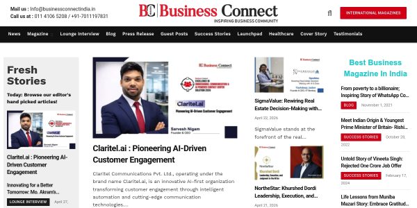 Link placement on Businessconnectindia.in