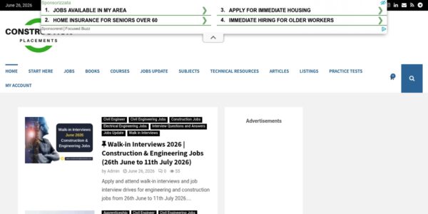 Guest posting on Constructionplacements.com