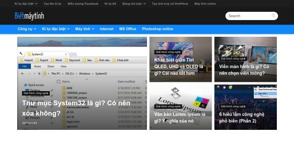 Link placement on Bietmaytinh.com