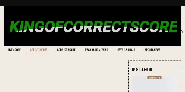 Link placement on Kingofcorrectscore.com