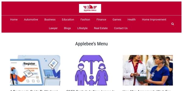 Link placement on Applebemenu.com