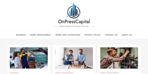 Link placement on Onpresscapital.org