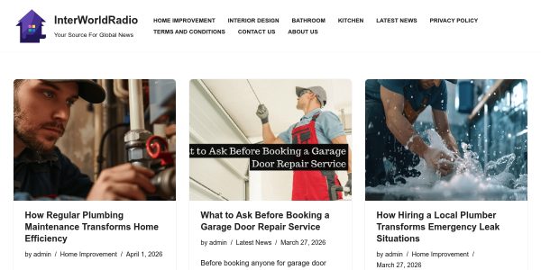 Link placement on Interworldradio.com