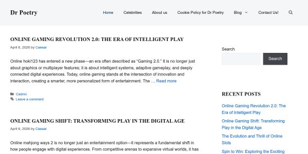 Link placement on Drpoetry.com