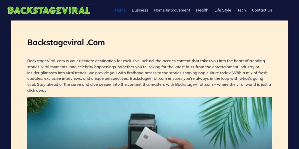 Link placement on Backstageviral.net