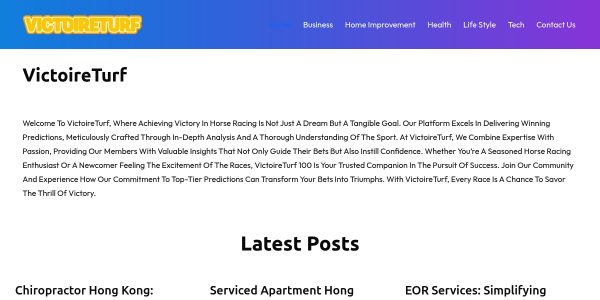 Link placement on Victoireturf.org