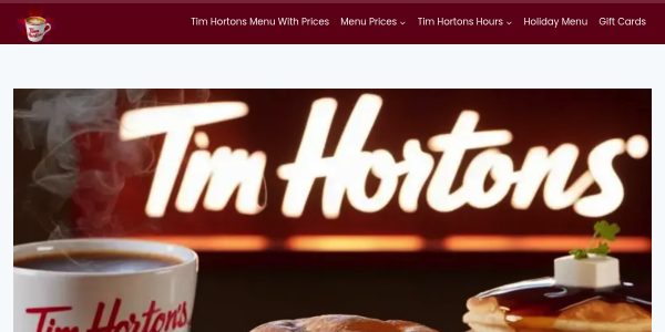 Link placement on Timhortonsbreakfastmenu.ca