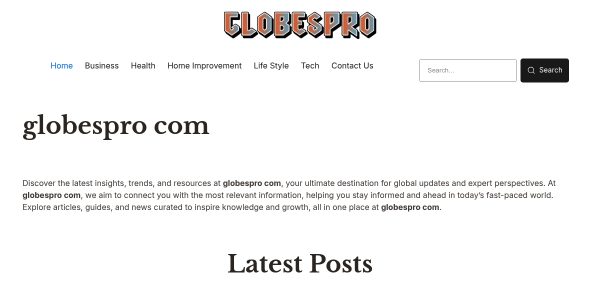 Link placement on Globespro.net