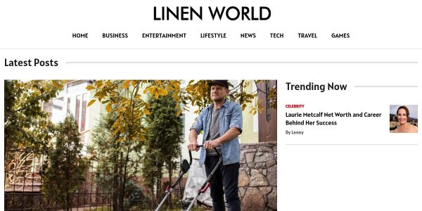 Link placement on Linenworld.net
