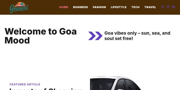 Link placement on Goamood.com