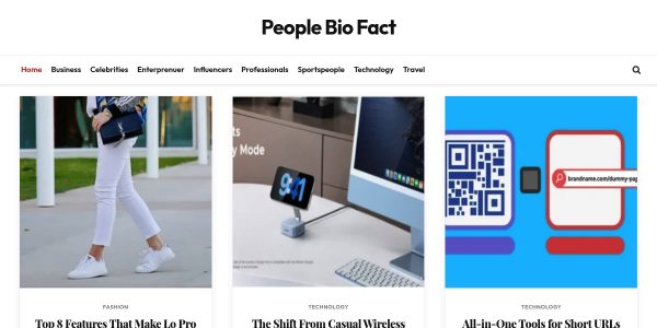 Link placement on Peoplebiofact.com
