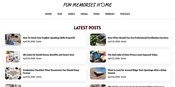 Link placement on Funmemorieshome.com