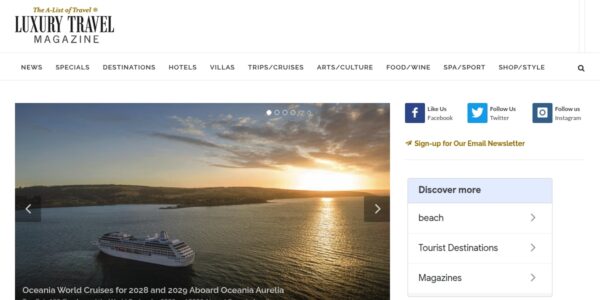 Guest posting on Luxurytravelmagazine.com